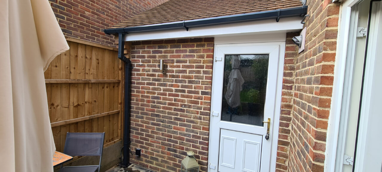 fully repaired and finished fascia soffits and guttering